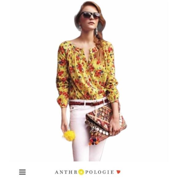 Anthropologie x Tylie Malibu Prana Clutch Purse Embroidered Patchwork Bag